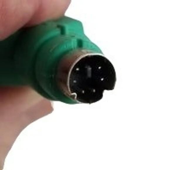 Video Game Console Adapter USB to PS2 Green 6 Pin Microsoft 0.75" X 2" - Picture 4 of 4